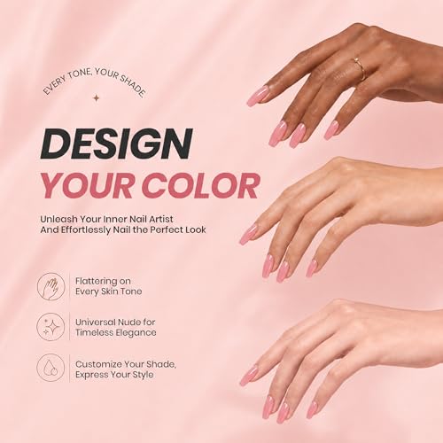 Image of Beetles Nude Pink Gel Nail Polish - 15ml Jelly Neutral Nude Gel Polish Base Color Nail Concealer Sheer Translucent Effect Soak Off UV LED French Nail Art Salon DIY Manicure Gift for Women 0.5Oz | Sheer Translucent Effect Base Color Nail Concealer Soak Off UV LED French Nail Art Salon DIY Manicure Gift for Women 0.5Oz