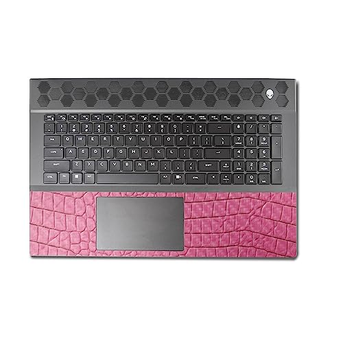 Image of MightySkins Carbon Fiber Skin Compatible with Alienware M18 R1 (2023) Full Wrap Kit - Pink Gator Skin | Protective, Durable Textured Carbon Fiber Finish | Easy to Apply | Made in The USA