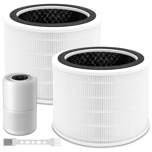 2 Stück Core 200S Filter Ersatzfilter für LEVOIT Core 200S Luftreiniger 3-in-1 H13 HEPA Aktivkohle Ersatz Reinigt bis zu 99 98% Staub Pollen Allergene für Allergiker und Raucher Core 200S-RF