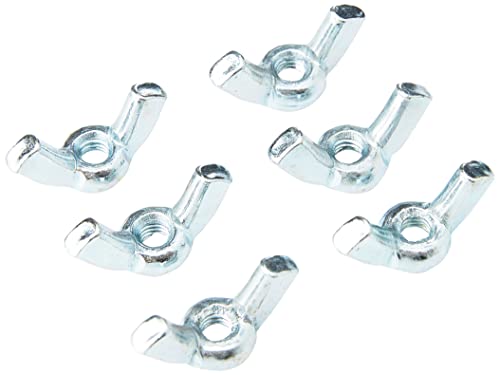 Merriway BH02777 (25 Pcs) Wing Nut M4 (5/32 inch) Bright Zinc Plated - Pack of 25 Pieces