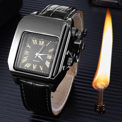Encendedor Multifuncional 2 en 1 con Reloj Negro miniatura 1