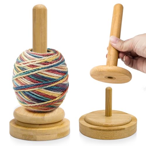 HUYUE Wollabwickler Holz Garnhalter Wollknäuelhalter Wollhalter