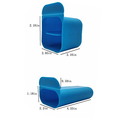 Minsa Creative Diy Screen Pen Pencil Holders Desktop Accessories Organizers For Office Desk Storage Bags Under Computer Monitor & Screen-3 Pack (Blue) #TOP5