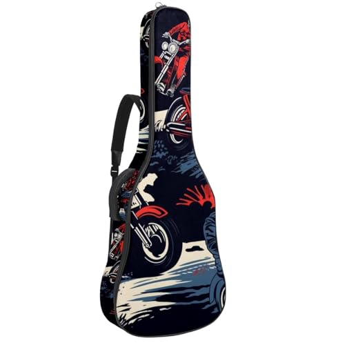 Housse de guitare acoustique anti-rayures - Grand sac de transport zippé avec poches de rangement