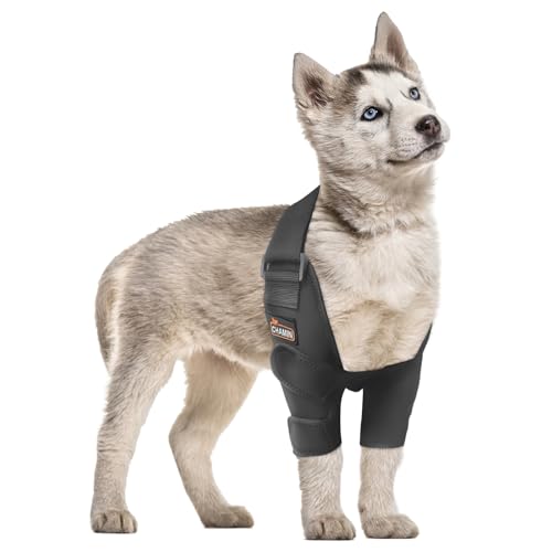 CHAMIN Dog Elbow Brace for Shoulder and Front Leg, Dog Elbow Protector Pads for Hygroma, Arthritis, Dysplasia, Pressure Sores, Shoulder Dislocation, Elbow Injury and Wound Healing,et(M)