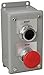 Siemens 52C202A Heavy Duty Pushbutton Control Station, Water and Oil Tight, 2 Command Points, 1 Momentary Flush Green "START" Labeled Pushbutton, 1 Momentary Mushroom Head Red "STOP" Labeled Pushbutton, NEMA 12 Protection, 1NO-1NC Contact Types