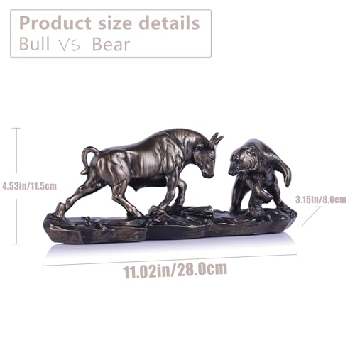 Estatua de Toro y Oso Decorativa de Resina para Oficina miniatura 2