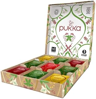 Pukka Herbs | Active Tea Selection Box | Eco Friendly Gift | Green Tea Selection | Ideal Birthday Or Thank You Gift | Perfect For An Active Lifestyle | 45 Sachets | 5 Flavours