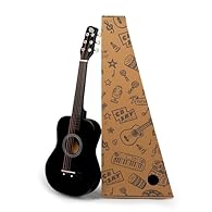 Help your little one start or take the next step in learning and playing guitar with this acoustic wood guitar. Encourage your child to develop their interest in music, allow them to be musically creative and have lots of fun at the same time. Comfor...