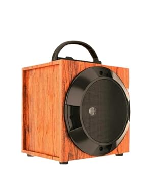 Wooden Bluetooth Speaker, Premium Sound Quality, Portable Wireless Audio System with Smart Features, Wood Finish