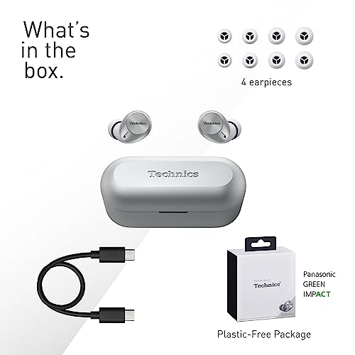 Technics EAH-AZ40M2 - Wireless in-Ear Noise-Cancelling Headphones (Silver) by Technics - Image 6