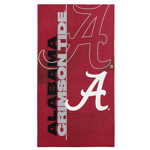 Northwest Alabama Crimson Tide NCAA Microfiber Beach Towel, Quick-Dry, Soft & Absorbent Lightweight Travel Essentials for Pool or Bath, 30x60 inches