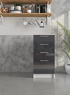 JD Greta Kitchen Base Drawer Cabinet  400mm  Base Kitchen Unit Dark Grey
