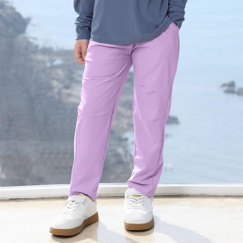 Boys Cargo Pants Casual Elastic Wasit Pull On Trouser Soft Comfy Lightweight Lounge School Pants for Boys 3-14 Years2