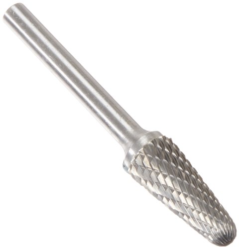 Image of Drill America SL-4 Carbide Burr /Rotary File Cone Double Cut for Die Grinder 1 /2 inch Dia. x 1 1 /8 inch Cut Length with 1 /4 inch Shank and 3 inch Overall Length, DUL Series