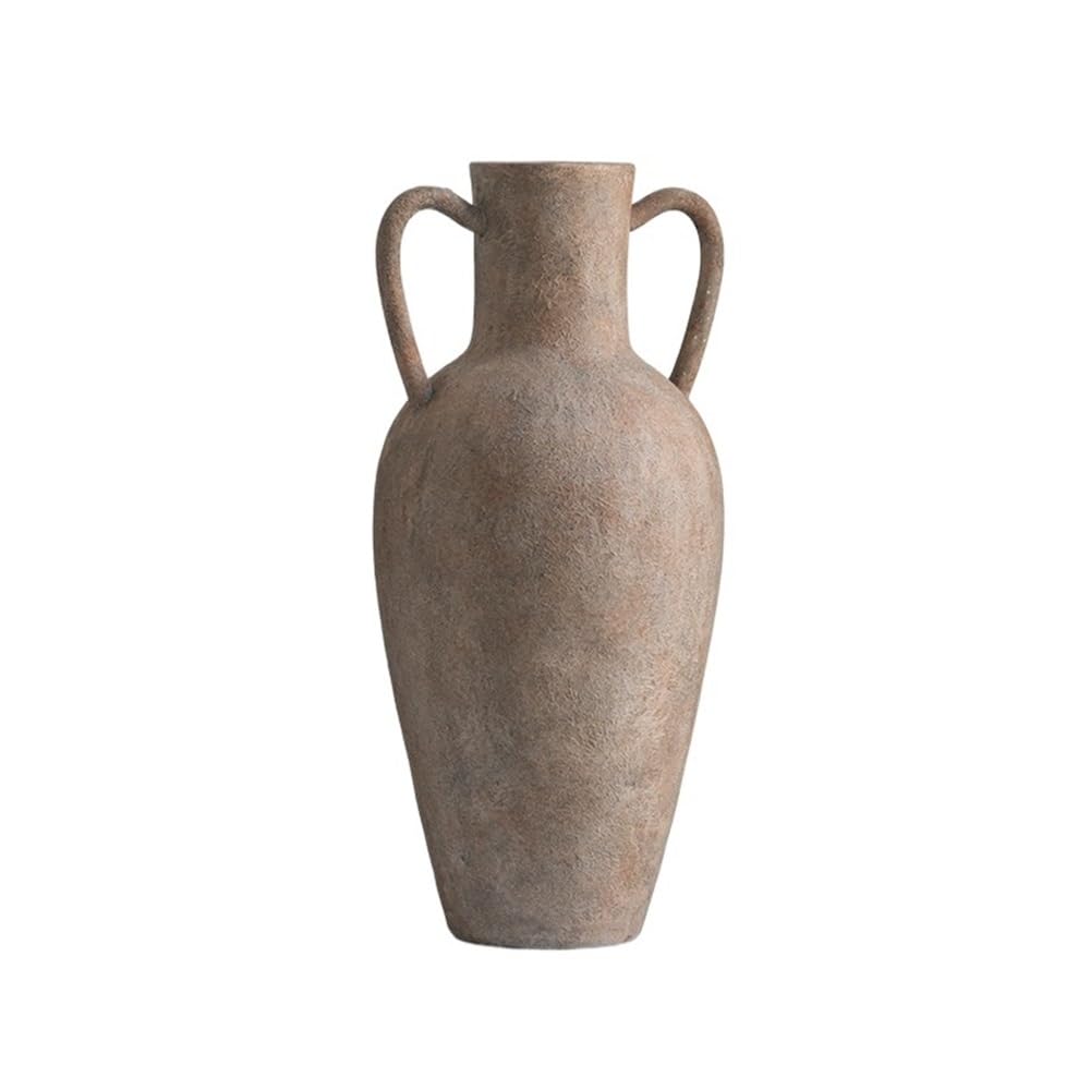 Vase rétro en céramique avec grande capacité décorative pour le salon