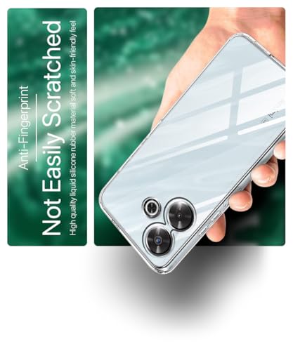 Image of WOW IMAGINE Crystal Clear Transparent Back Case Cover for Mi Redmi 13 5G | Poco M6 Plus 5G | Full Device & Camera Protection Shockproof TPU | Flexible Silicone Back Cover Case - Transparent