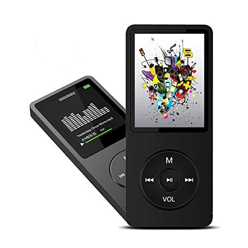 MP3-Player, Musik-Player mit 16GB Micro SD Karte, Ultra Slim Musik-Player mit eingebautem Lautsprecher, Photo Viewer, Video Play, FM Radio, Voice Recorder, E-Book Reader, unterstützt bis zu 128GB Cover