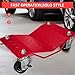 Heavy Duty Car Wheel Dolly Set of 4, 6000LBS Capacity Vehicle Mover with Dual-Lock Brakes, Automotive Dollies for Cars/Trucks/Trailers/Motorcycles, Red