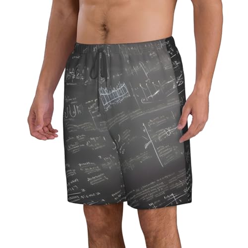 Math Symbols Pattern Print Stylish Beach Shorts Swim Trunks Lightweight Breathable Summer Outdoor Activities2