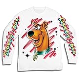 Scooby Doo Mens Throwback Shirt, Shaggy, Velma Tee - Throwback Classic Long Sleeve T-Shirt (White,...