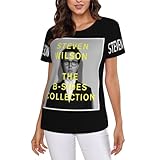 StevenWilson Singer Madame T-Shirt Chemise pour Madame Rond en Coton T Shirt Manche Courte Tops Logo Graphic Tees