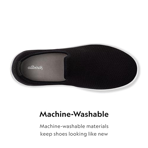 Allbirds Allbirds Women’s Tree Lounger, Everyday Slip-On Sneakers, Machine Washable Shoe Made with Natural Materials - Natural Black (Blizzard Sole) - 5 Medium