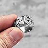 Viking Totem Noeud Celtique Titane Acier Hommes Anneaux Punk Hip hop Rock Vintage pour Homme Petit ami Motard Bijoux créativité Cadeau #4