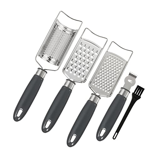Set de 5 ralladores de cocina manuales gris Solustre miniatura 1