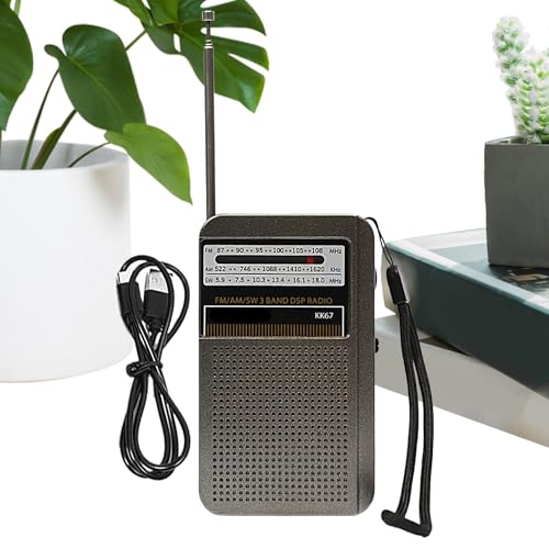 FM ラジオ - 屋外用ラジオ マルチバンドステレオプレーヤー AM FM 3.5mmヘッドフォンジャック - キャンプ 旅行 アウトドア 防災用 AM FMステレオプレイヤー