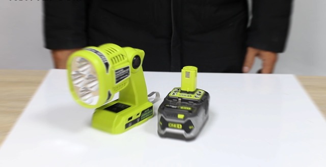 Image of Cordless LED Work Light for Ryobi One 18V Battery 1120LM LED Outdoor Spotlight Flashlight with Red&White 4 Modes, Pivoting Head for Jobsite, Handheld Spot Light for Outdoor(No Battery)
