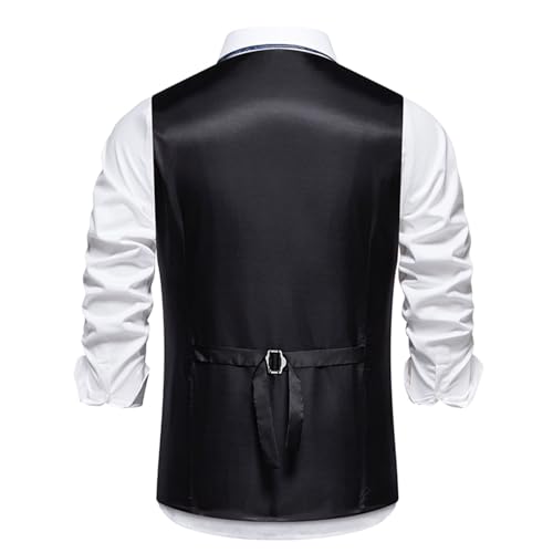 Men Suit Vest Casual Business Herringbone Button Up Formal Vests Work V Neck Wedding Dress Waistcoats For Party Prom4
