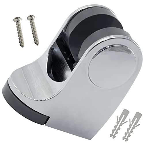 AERZETIX - C62394 - Support douchette rotatif mural 70 mm - pour mitigeur mélangeur d'eau pommeau baignoire sanitaire salle de bain tuyau flexible - en plastique - finition chromée