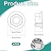 4 PCS 1.75mm Flange Nut Metric Fine Pitch Hexagonal Flange Nuts Flanges Nuts Hex Types Serrated 304 Stainless Steel