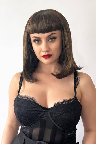 Perruque long bob avec frange Jill pour changer de style en soirée