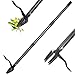 DAKEPOLE Unkrautstecher, Unkrautentferner Länge 150cm, Metallgriff und 4 Stahlkrallen, Aufrecht Stehender Unkrautentferner mit Gartenhandschuhen Geschenk, Haustierfreundlic