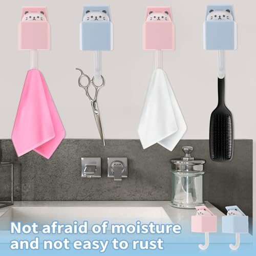 Dimeho Cute Cat Key Hook, Creative Adhesive Coat Hook Wall Mounted Adhesive Cat Hook for Coat, Scarf, Hat, Towel,Key, Bag Wall Hanging Decorations(2 Pack) - Cosy Home Interiors Dimeho Cute Cat Key Hook, Creative Adhesive Coat Hook Wall Mounted Adhesive Cat Hook for Coat, Scarf, Hat, Towel,Key, Bag Wall Hanging Decorations(2 Pack) - Image 3