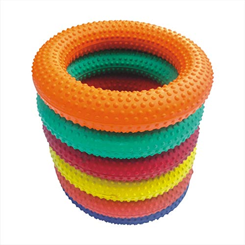 KITSAWS Sports Tennikoit Rubber Ring Dotted Gripper (Pack of 1,Rubber,Multicolor)-image-0