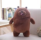 FEJK Kawaii We Bare Bears Peluche Osito de Dibujos Animados Osito de Peluche Grizzly Grey White Bear Panda Doll Niños Amor Regalo de cumpleaños 27Cm