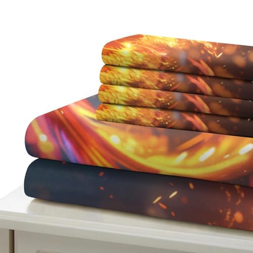 Housses de couettes ptérosaure de feu 3D microfibre lit single