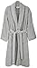 Amazon Brand – Pinzon Unisex Terry Bathrobe 100% Cotton, Platinum, Medium-Large