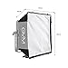 GVM Foldable Softbox Diffuser with Grid Beehive for RGB 680RS, 880RS Series Video Light, Suitable for Studio Lighting, Portrait Photography, Lighting, Led Panel, Gaming, Led Panel, 1 Pack,