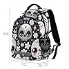 Mnsruu Mochila escolar con diseño de calaveras para niños y niñas, mochila escolar de primaria, bolsa de viaje, mochila casual para estudiantes, multicolor, Taille unique #2
