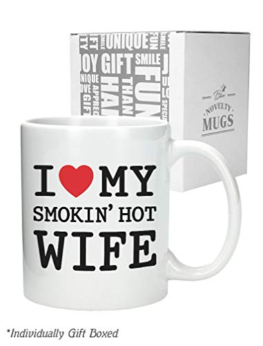 Caneca de café I Love My Smokin' Hot Wife – Presente romântico para o Dia das Mães para a esposa do