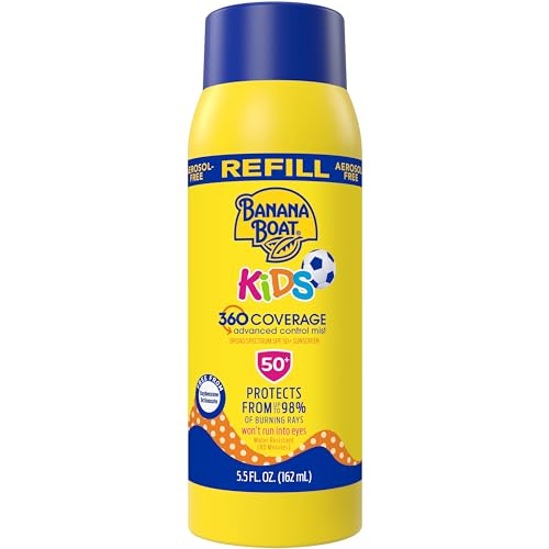 Banana Boat 360 Coverage Kids Sunscreen Mist SPF 50+ Refill, 5.5 Fl Oz - image 1