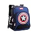 BCCDP Captain America Imprimer Backpack Toddler Kid Sacs D'école Randonnée Daypacks,Marvel Sac a Dos Enfants Garçons Avengers - Convient: Grade 1-2 (Hauteur 100cm ~ 120cm)