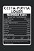 Nutrition Facts: Cesta-Punta Lover: Cool Perfect Gift Idea ~ Small Lined Notebook (6'' X 9")