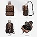 MOYYI Crossbody Bag for Men Leather Sling Bag with Handgun Holder and USB Charging Port, Vintage Cross Body Pack, 7L Small Casual Daypacks for Travel, Commute, Cycling (Brown)