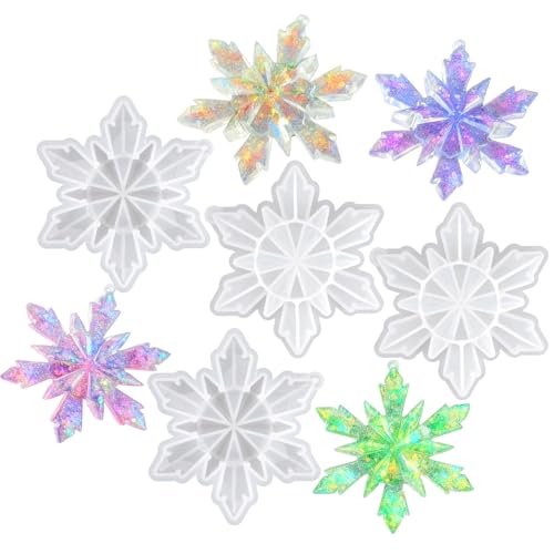 Design Intuitivo: Stampo in silicone natalizie è sufficiente preparare il materiale in resina, versarlo nello stampo e attendere che si indurisca prima di rimuoverlo; dotato di un foro di sospensione nella parte superiore per una comoda sospensione. Stampi silicone natale realizza decorazioni natalizie per l'albero, ganci per zaini, portachiavi, accessori per regali e altro ancora in base alle tue preferenze.