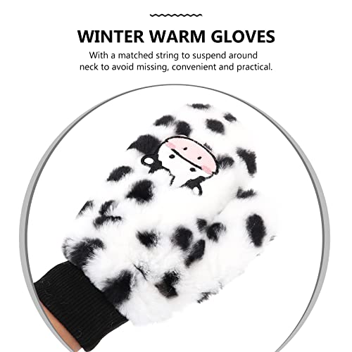 VALICLUD 1 par de luvas de vaca criativas dos desenhos animados pendurado pescoço luvas de vaca de p